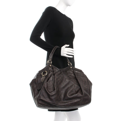 Gucci Guccissima Signature Large Sukey Tote Chocolate 2 of 12