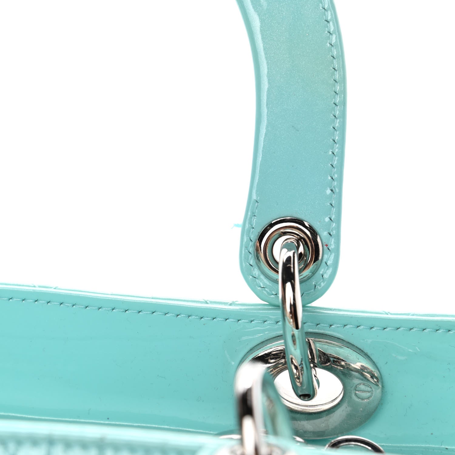 Christian Dior Patent Cannage Medium Lady Dior Light Blue 5 of 5