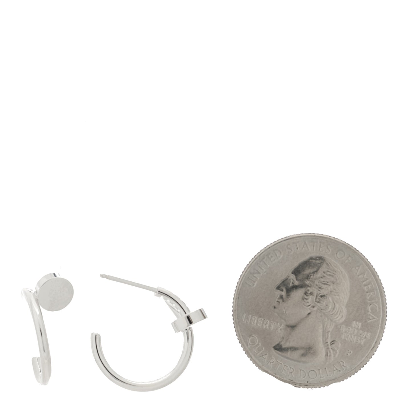 18K White Gold Juste Un Clou Hoop Earrings