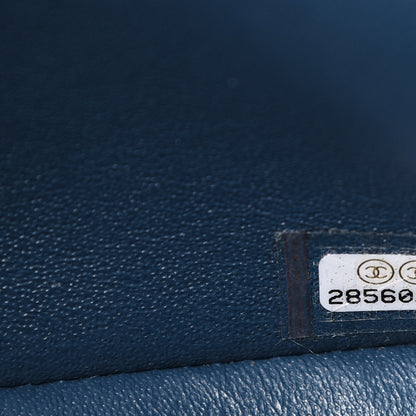 Chanel Lambskin Quilted Mini Rectangular Flap Dark Blue 6 of 12