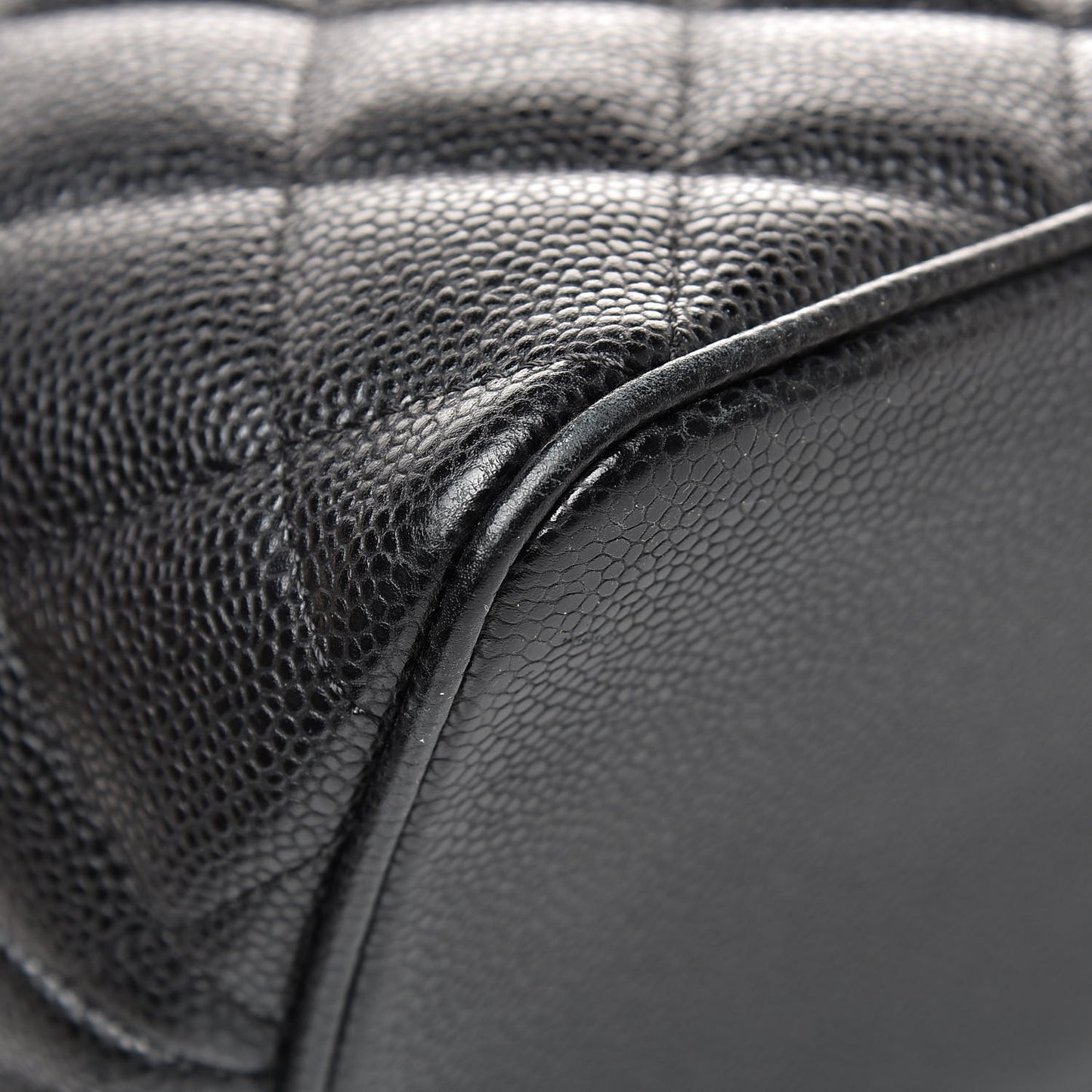 Caviar Quilted Medallion Tote Black