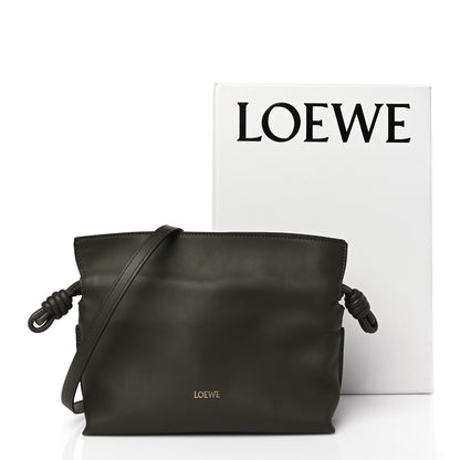 Loewe Calfskin Mini Flamenco Knot Clutch Dark Khaki 11 of 11