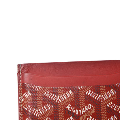 Goyard Goyardine Saint Sulpice Card Holder Red 8 of 12