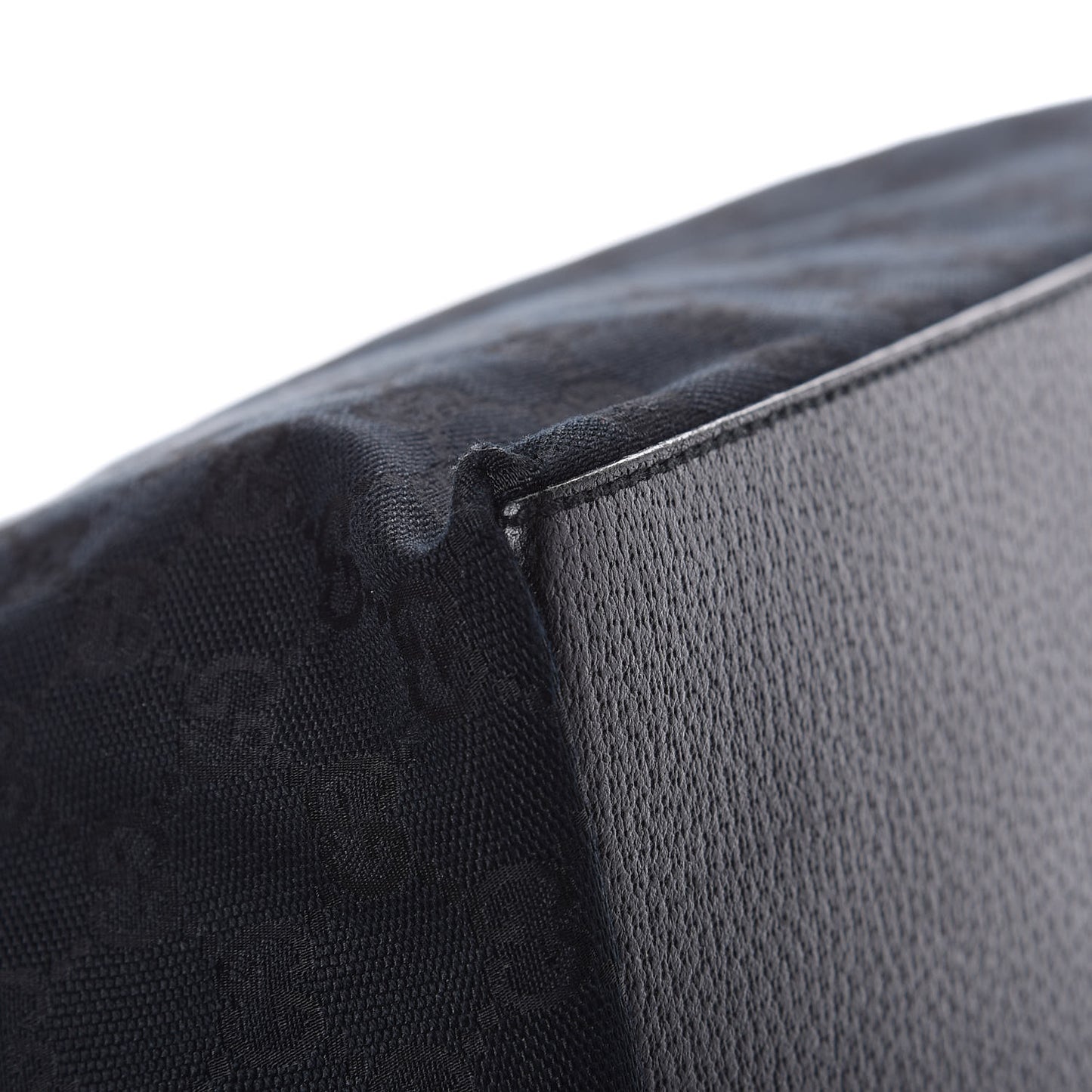 GG Monogram Large Web Handle Bucket Tote Black