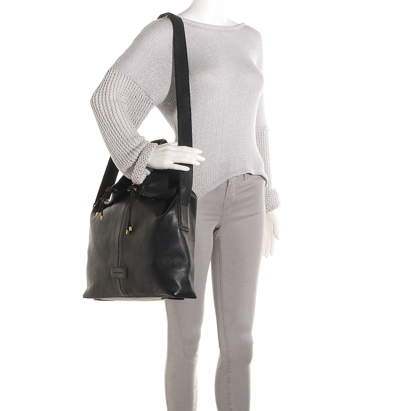 Lambskin Large De Manta Tote Black