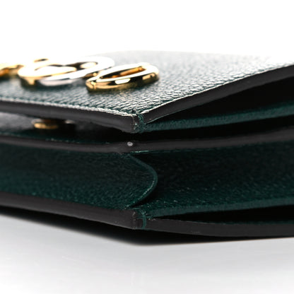 Gucci Grainy Calfskin Zumi Chain Card Case Wallet Vintage Green 9 of 10