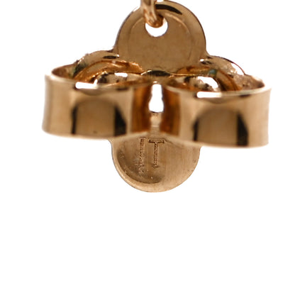 Louis Vuitton Metal Crystal Petit Louis Earrings Gold 4 of 5