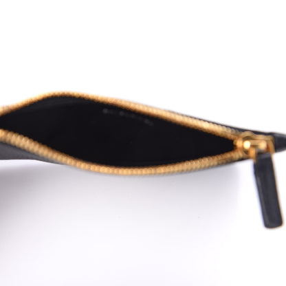 Balenciaga Grained Calfskin Logo Cash Long Coin Card Holder Black White 5 of 10
