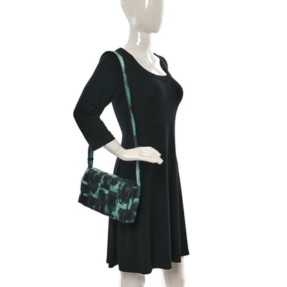 Bottega Veneta Foulard Tie Dye Maxi Intrecciato Padded Cassette Crossbody Bag Celadon Inkwell 2 of 8