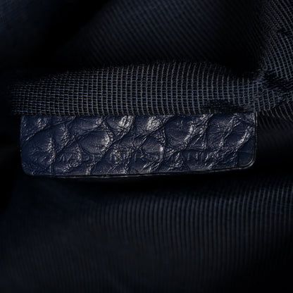 Burberry Heritage Grain Check Embossed Medium Dewsbury Tote Blue Carbon 7 of 17