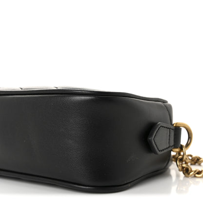 Gucci Calfskin Matelasse Mini GG Marmont Chain Shoulder Bag Black 10 of 10