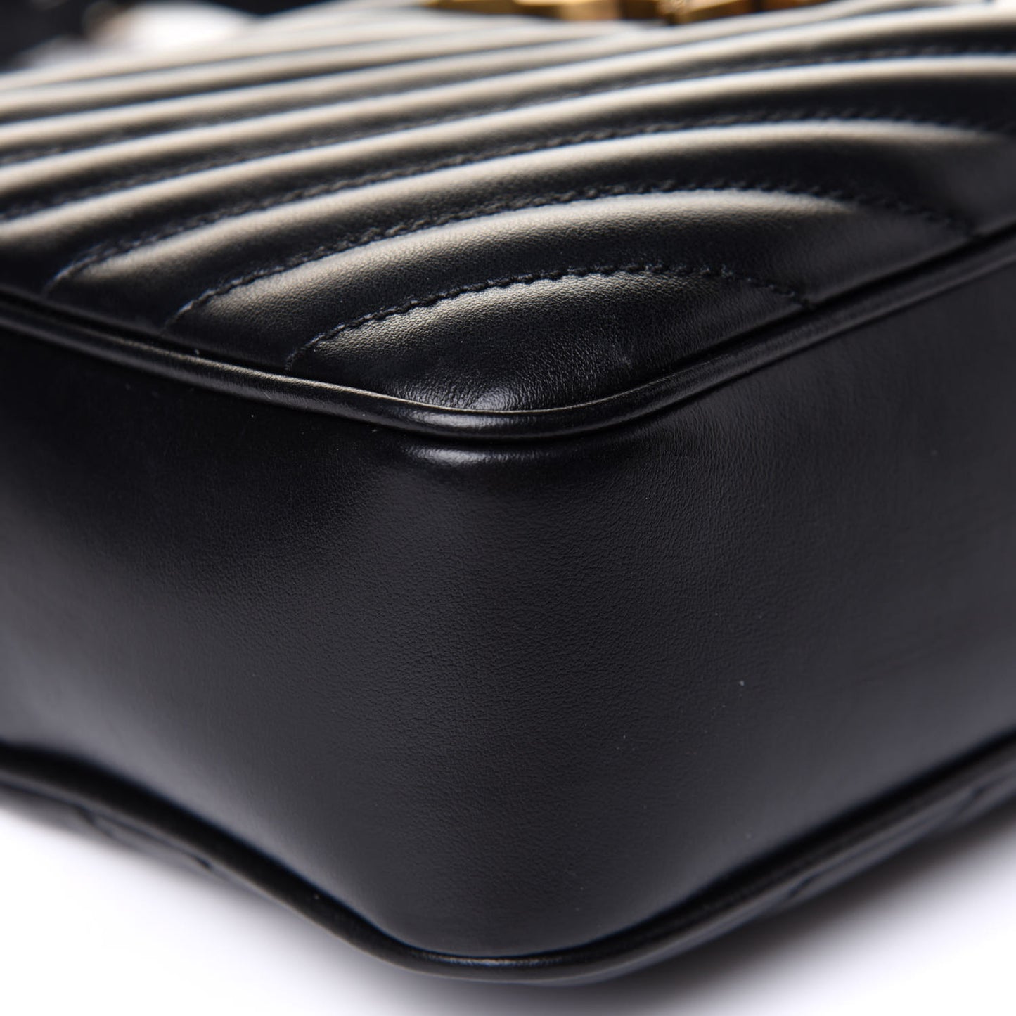Calfskin Matelasse Monogram Lou Camera Bag Black