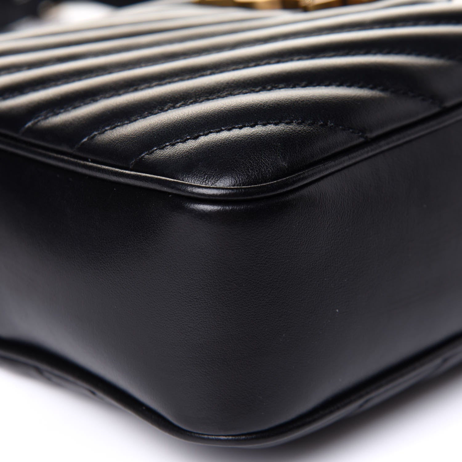Saint Laurent Calfskin Matelasse Monogram Lou Camera Bag Black 8 of 9