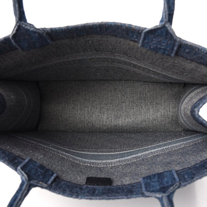 Christian Dior Oblique Denim Book Tote Denim Blue 4 of 8