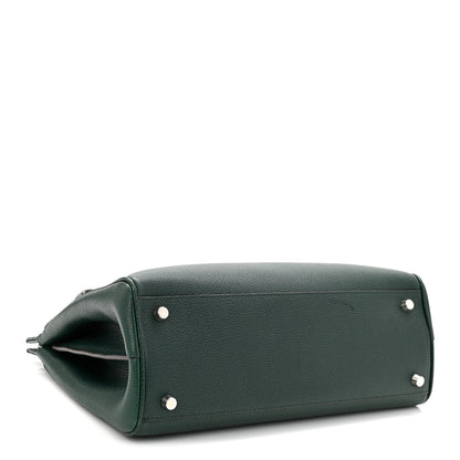 Gucci Grainy Calfskin Small Zumi Top Handle Bag Vintage Green 4 of 11
