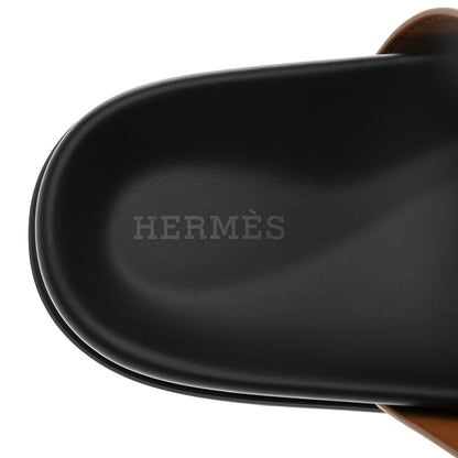 Hermes Calfskin Womens Chypre Sandals 38 Naturel 6 of 9