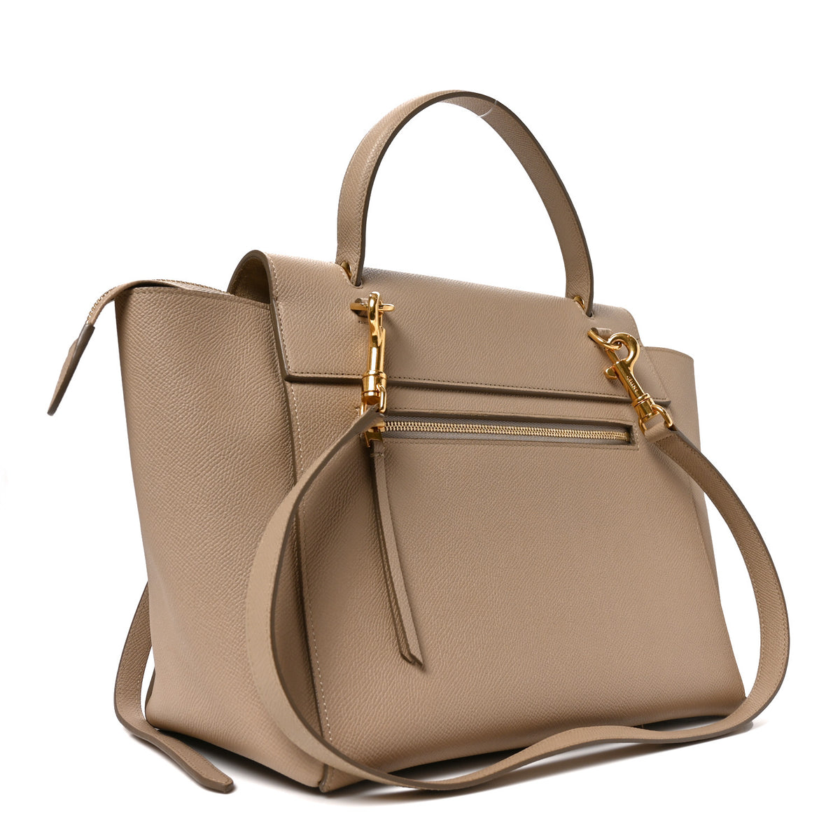 Grained Calfskin Mini Belt Bag Light Taupe