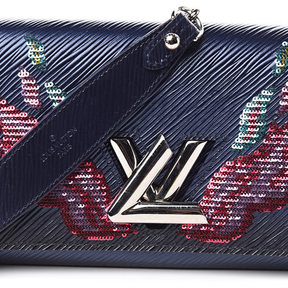 Louis Vuitton Epi Sequins Flame Twist Chain Wallet Blue Nuit 11 of 11