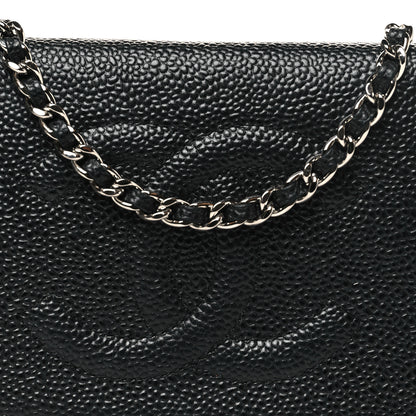 Chanel Caviar Timeless CC Wallet On Chain WOC Black 9 of 11
