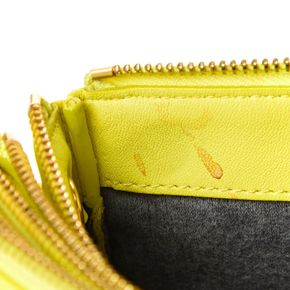 Celine Lambskin Small Trio Crossbody Bag Fluo Yellow 12 of 15