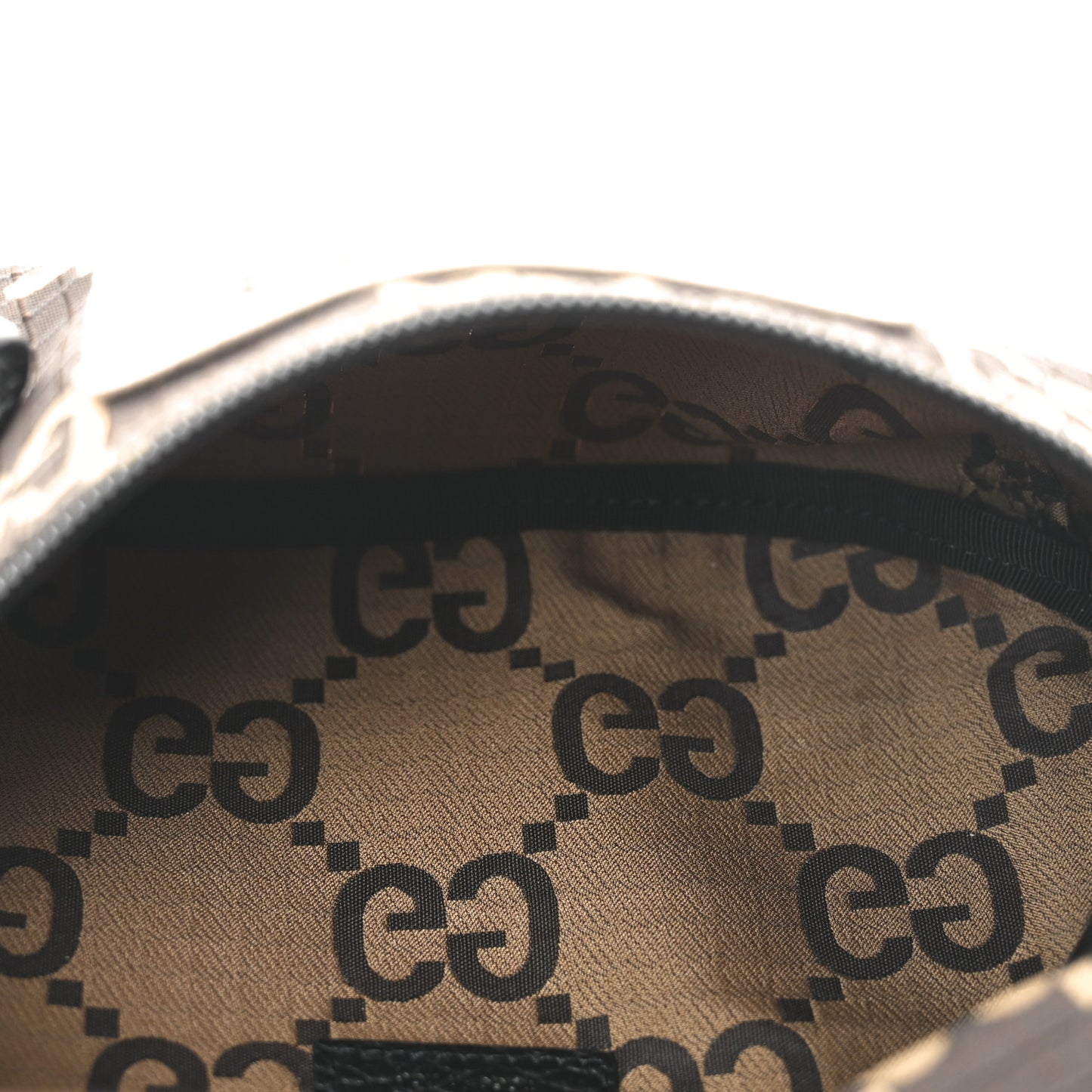 Recycled Polyester Monogram Jumbo GG Belt Bag Ebony Beige