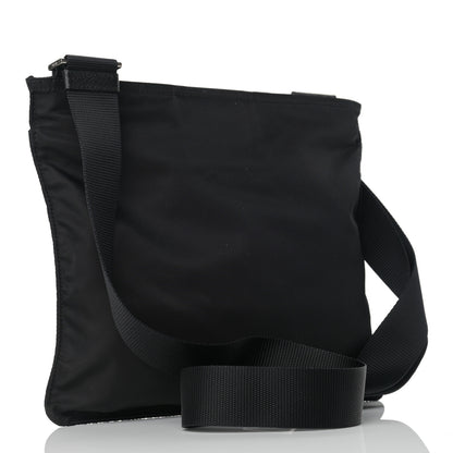 Prada Tessuto Nylon Saffiano Flat Messenger Bag Black 3 of 11