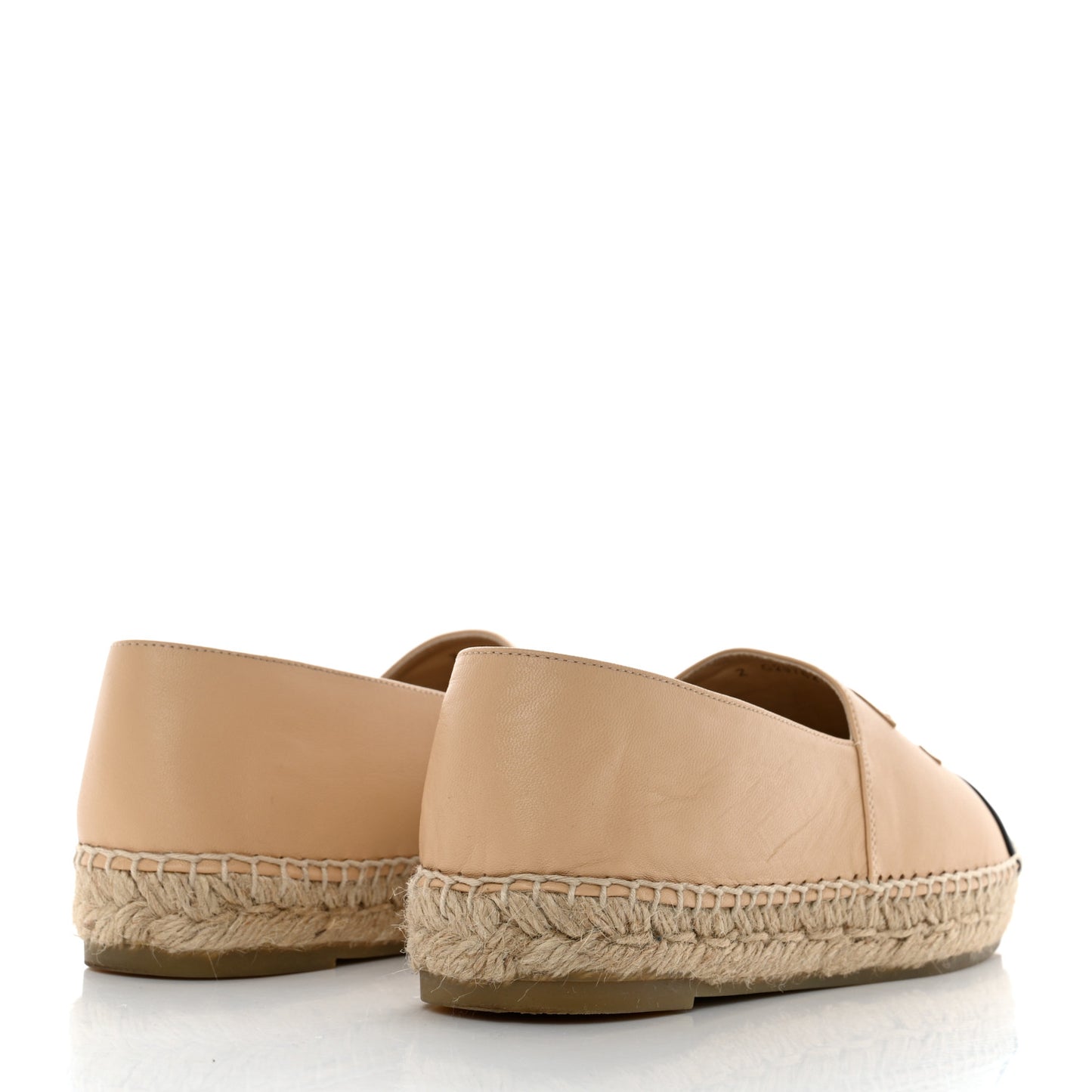 Lambskin CC Espadrilles 39 Beige Black
