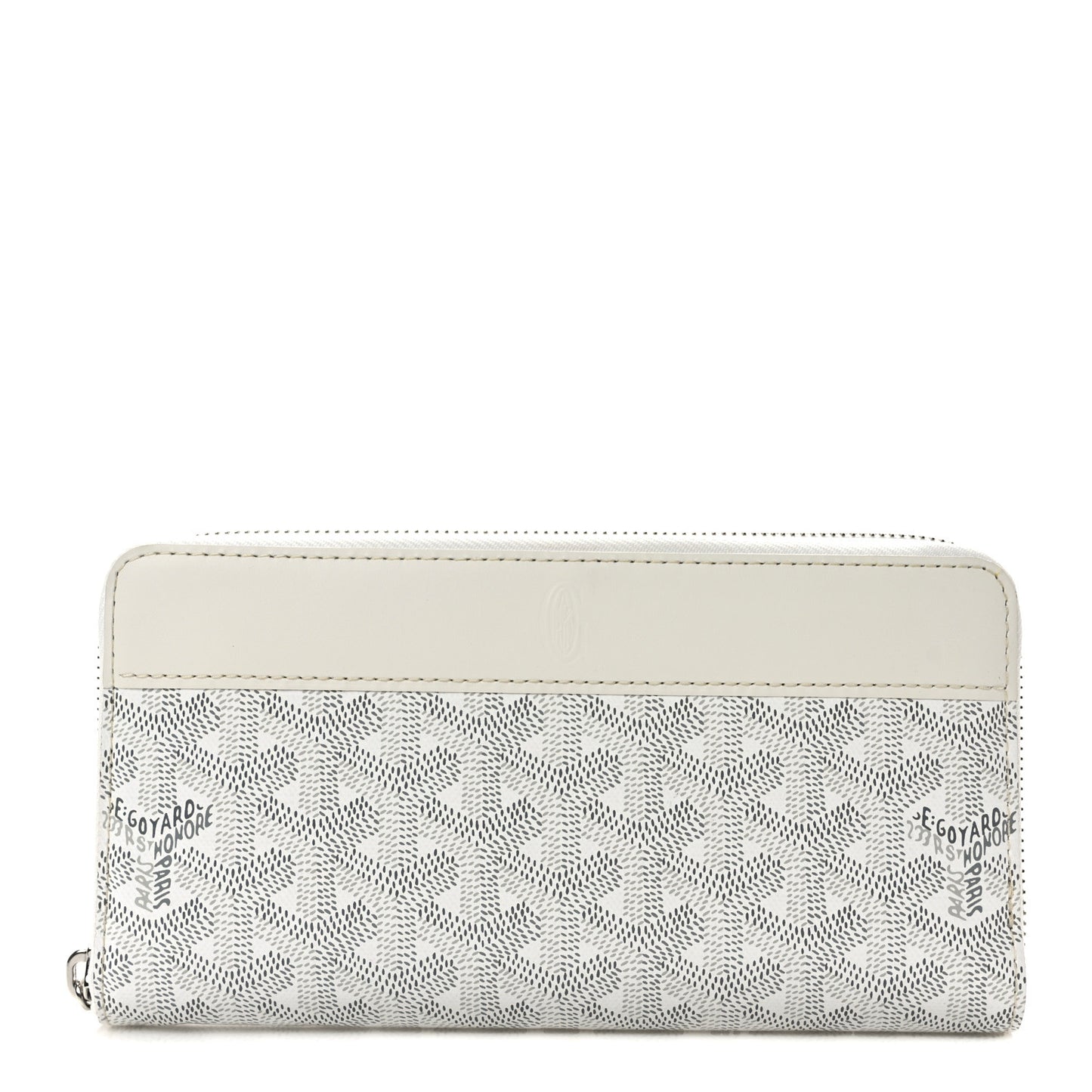 Goyardine Matignon Zip Around GM Wallet White