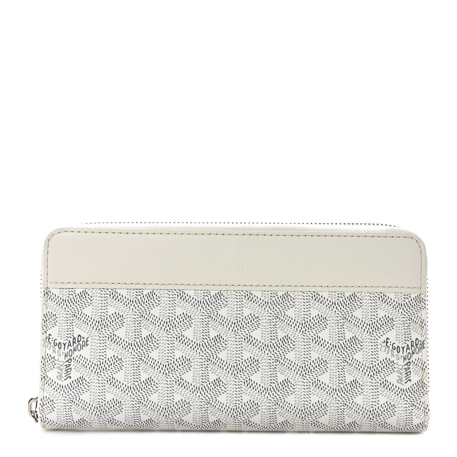 Goyard Goyardine Matignon Zip Around GM Wallet White 1 of 7