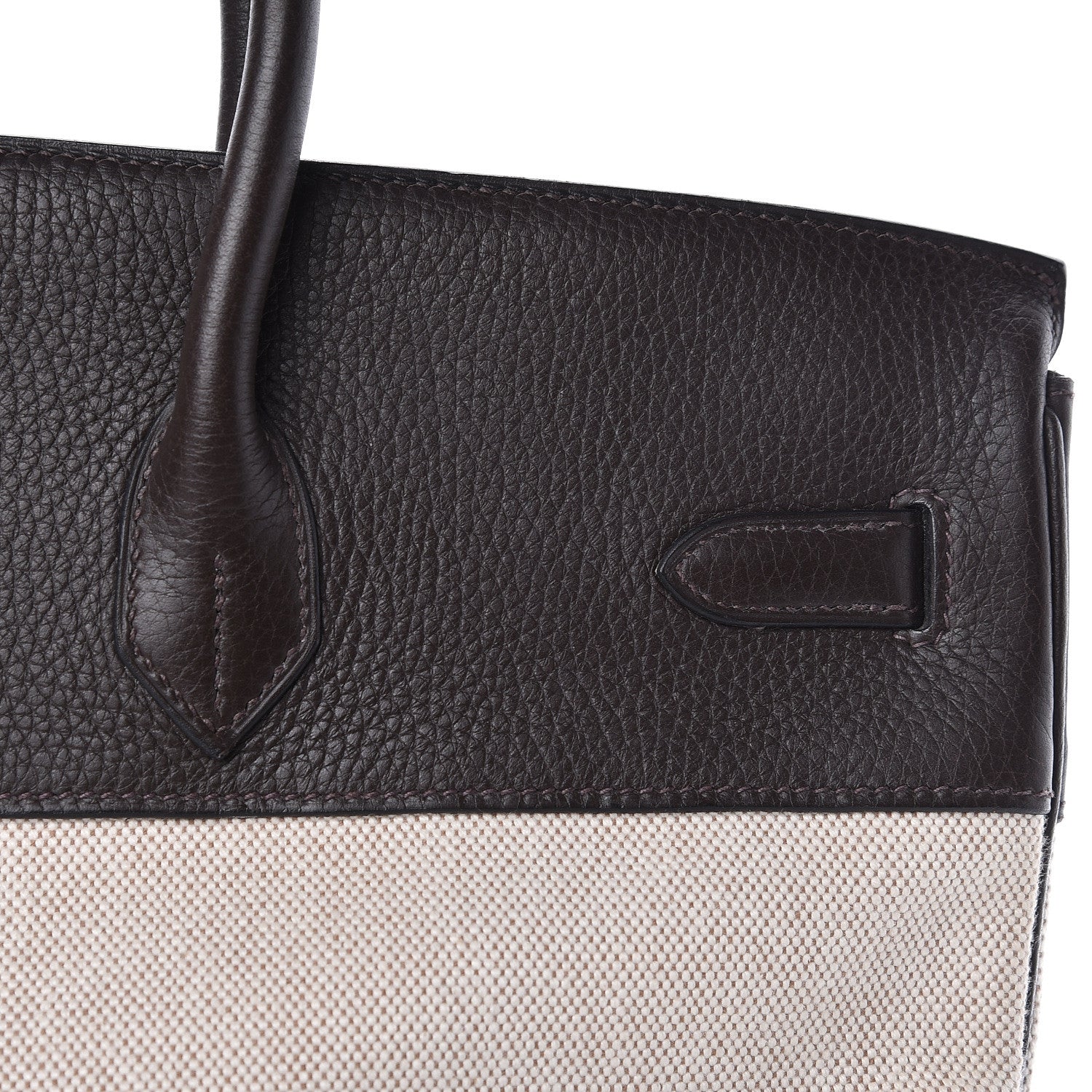 Hermes Toile Togo Birkin 40 Chocolate 8 of 37