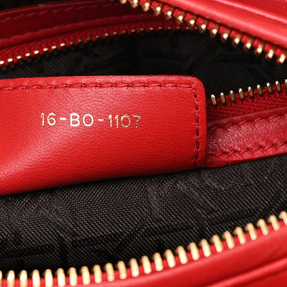 Christian Dior Lambskin Cannage Medium Lady Dior Red 7 of 14