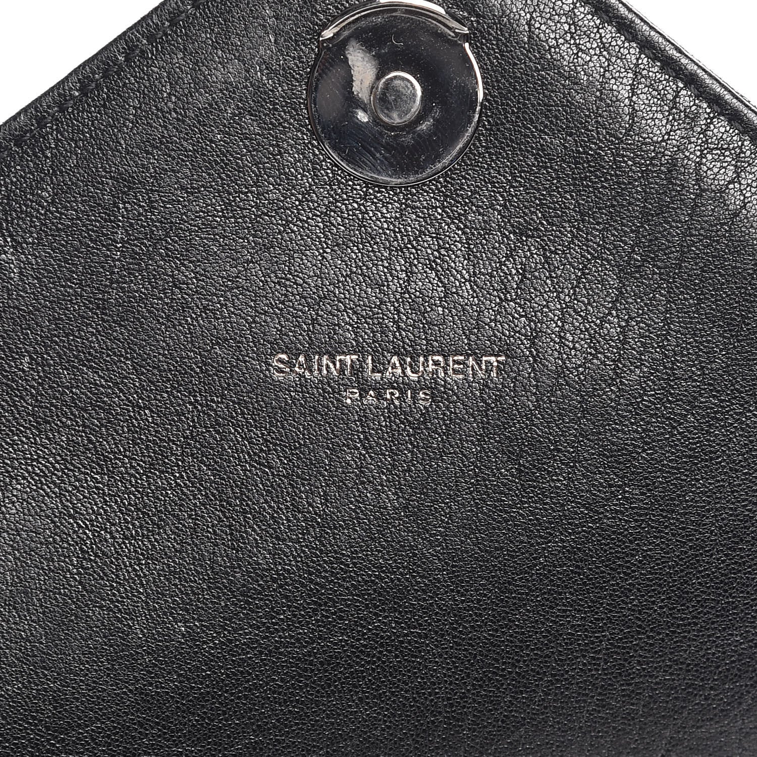 Saint Laurent Sheepskin Matelasse Chevron Monogram Large College Satchel Black 7 of 10