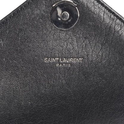 Saint Laurent Sheepskin Matelasse Chevron Monogram Large College Satchel Black 7 of 10