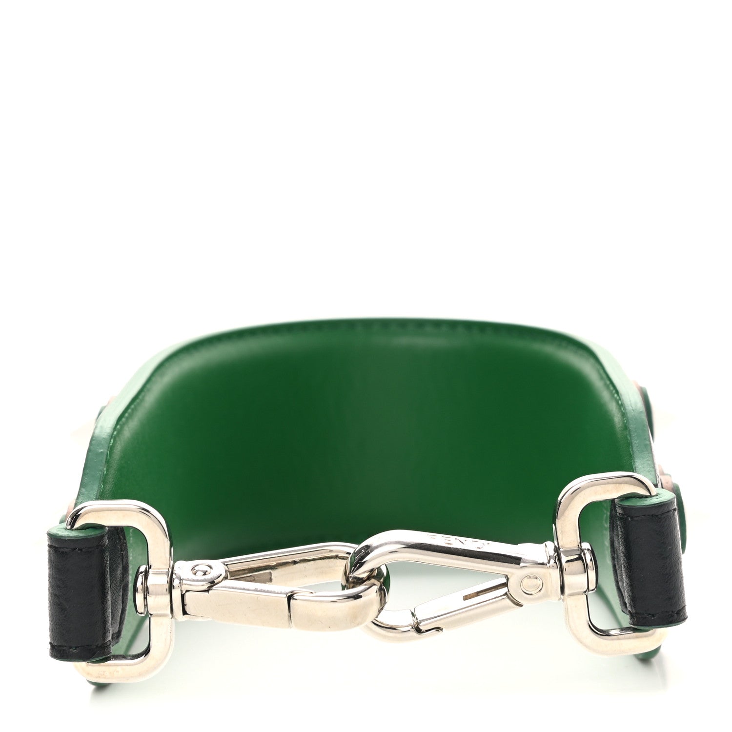 Fendi Vitello T Studded Strap You Black Green 2 of 4
