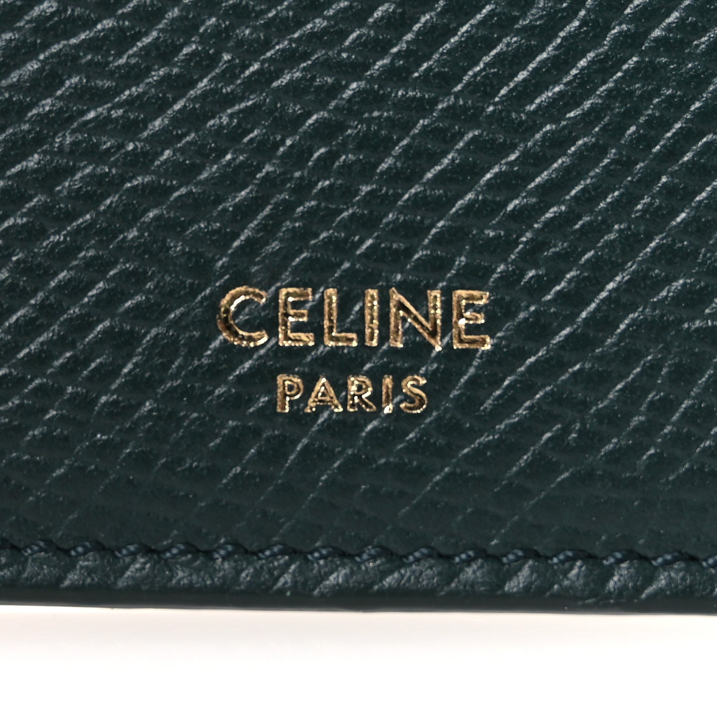 Grained Calfskin Zipped Card Holder Amazone
