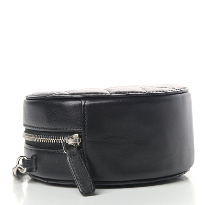 Chanel Lambskin Quilted Round Clutch With Chain Black 3 of 4
