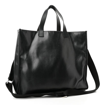 Fendi X SARAH COLEMAN Coated Canvas FF Fish Eye Logo Shopping Tote Black White 3 of 11