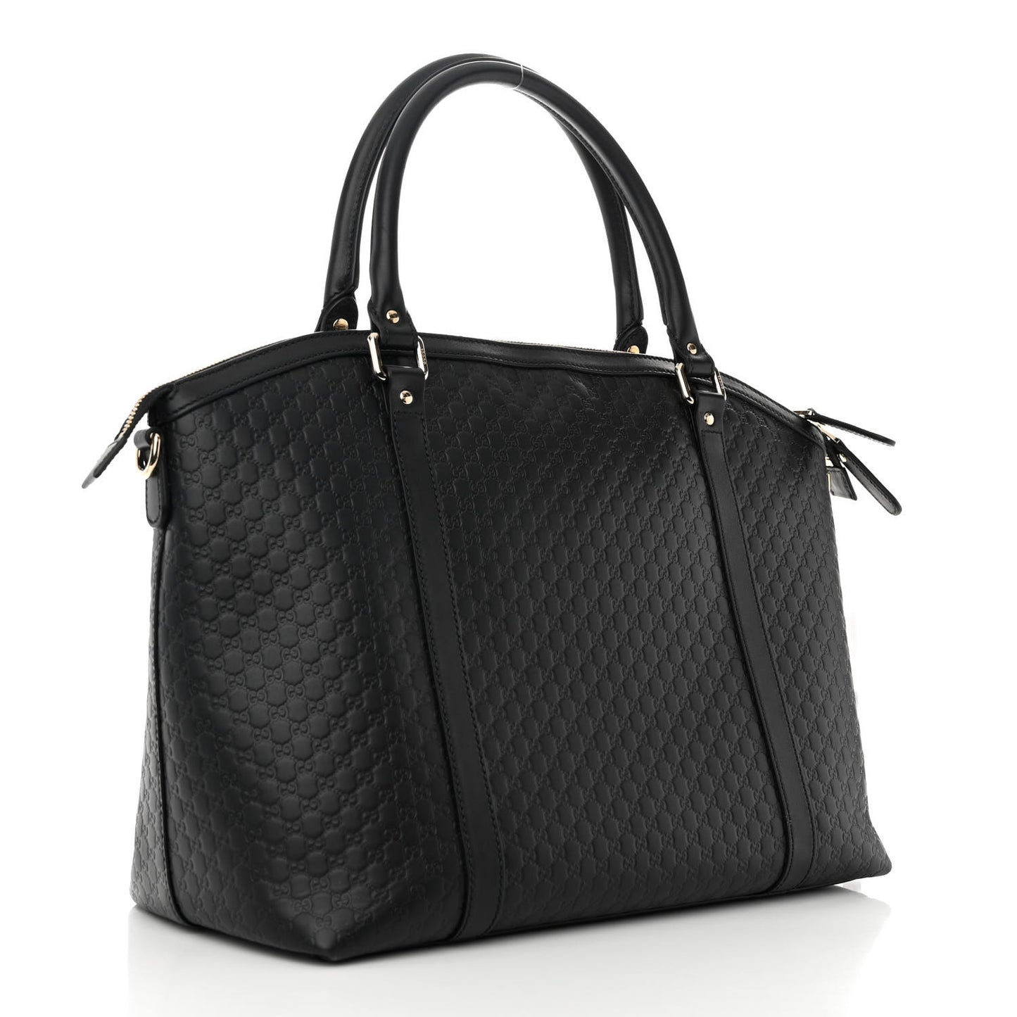 Soft Microguccissima Large Dome Satchel Black