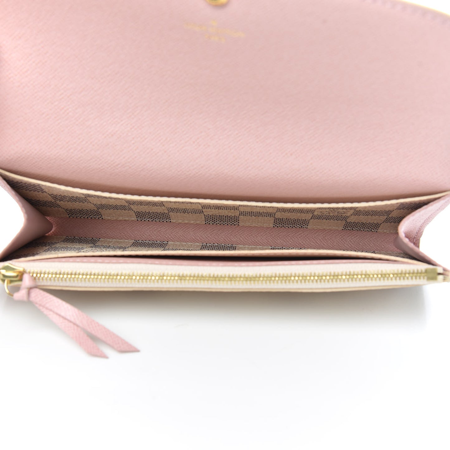 Damier Azur Emilie Wallet Rose Ballerine