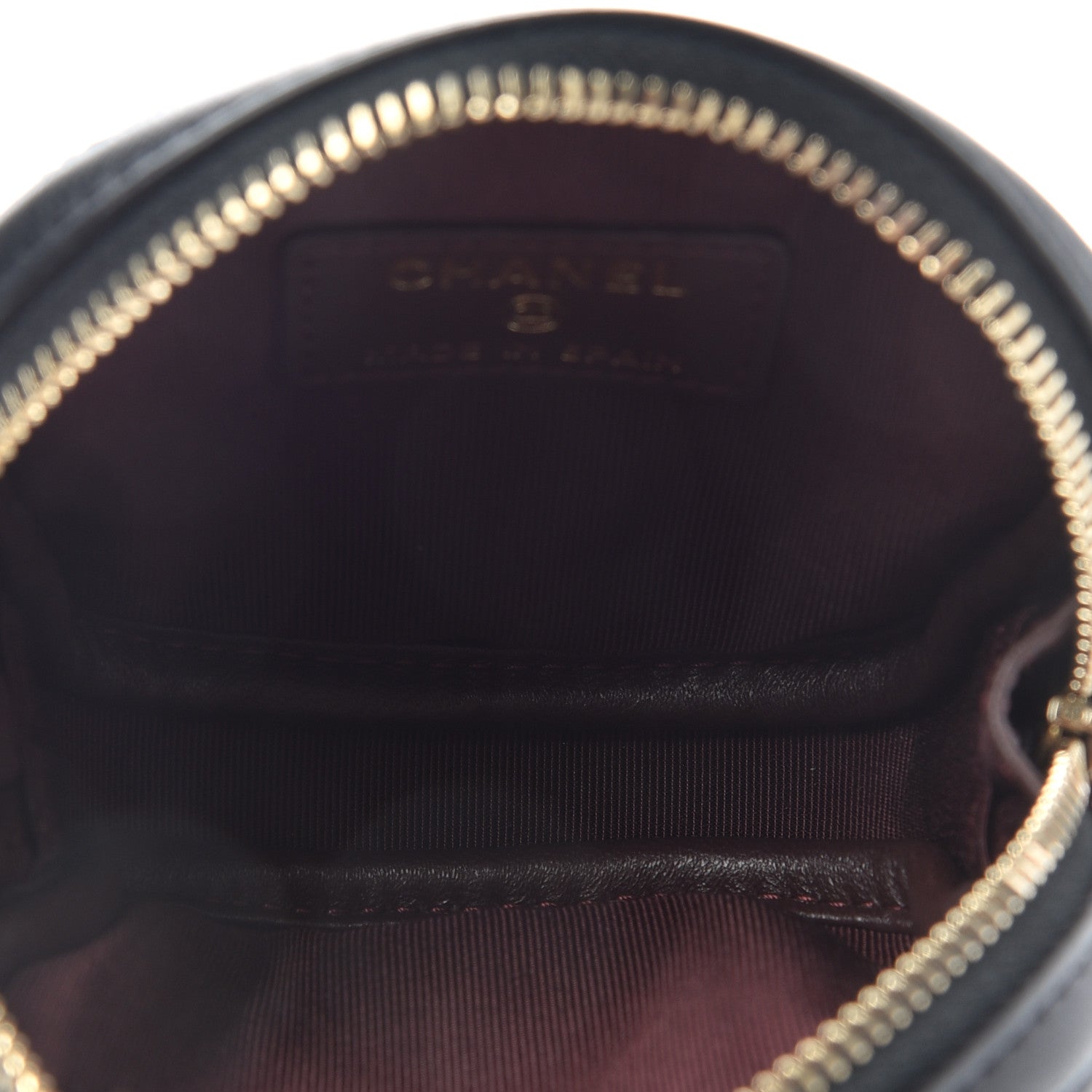 Chanel Lambskin Quilted Zip Around Classic Coin Purse Black 5 of 8