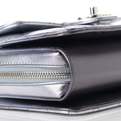 Chanel Metallic Lambskin Like A Wallet Flap Silvery Black 8 of 12