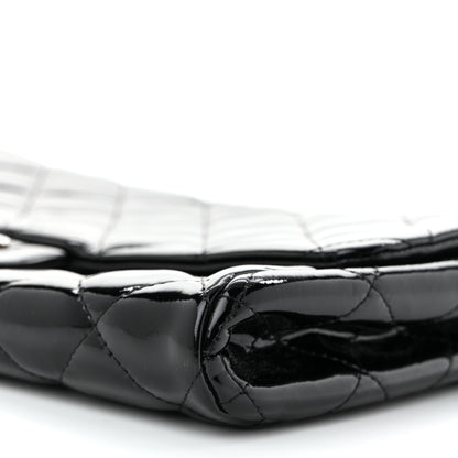 Chanel Patent Quilted Clutch with Chain Flap Black 10 of 11