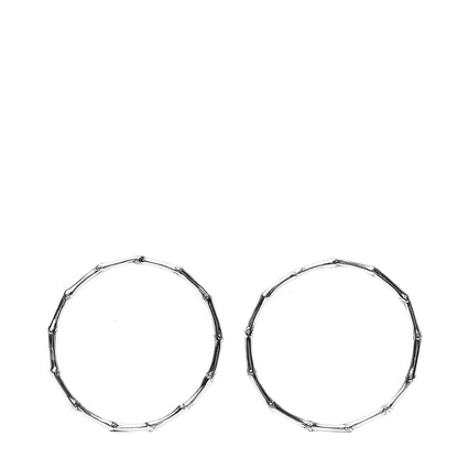 John Hardy Sterling Silver 57mm Bamboo Hoop Earrings 3 of 6