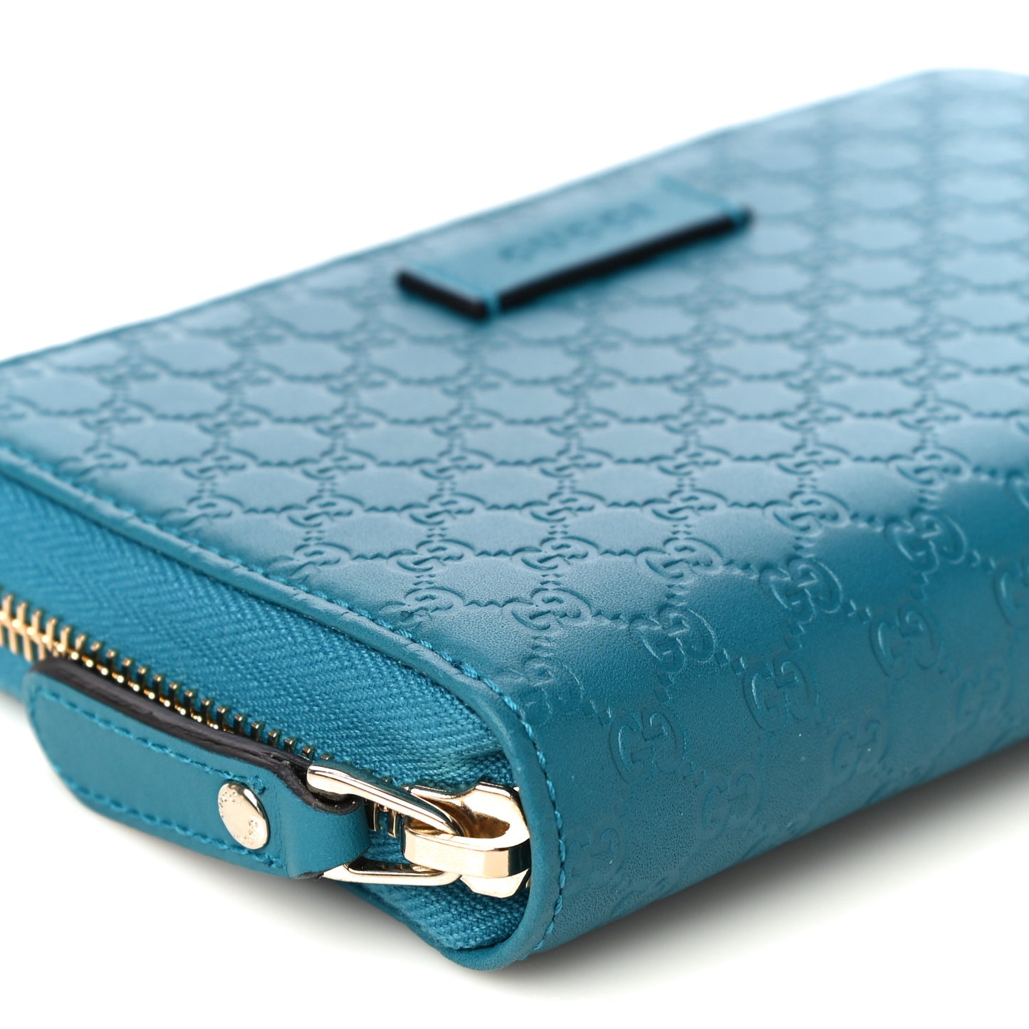 Microguccissima Zip Around Organizer Wallet Deep Cobalt
