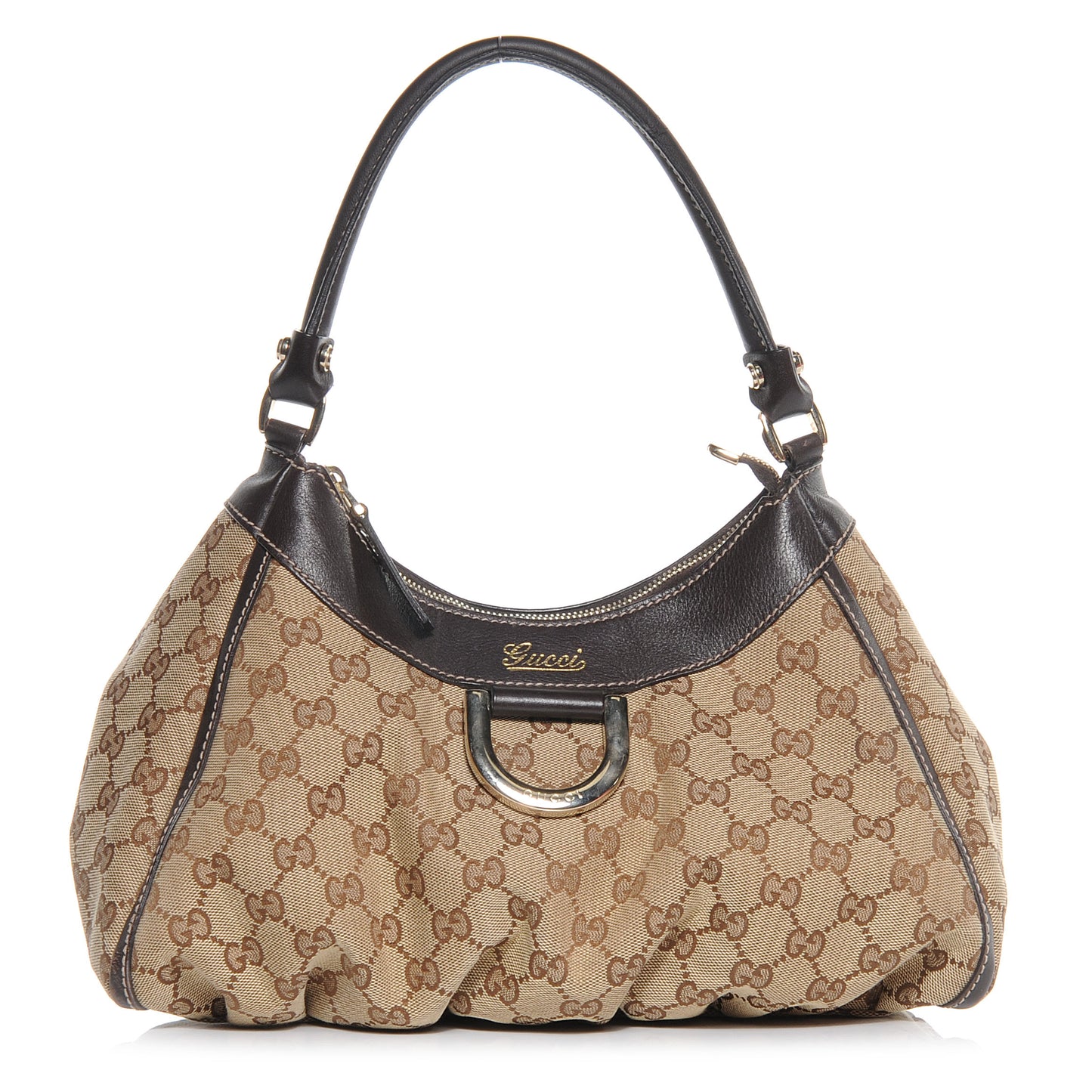 Monogram Medium D Gold Ring Hobo