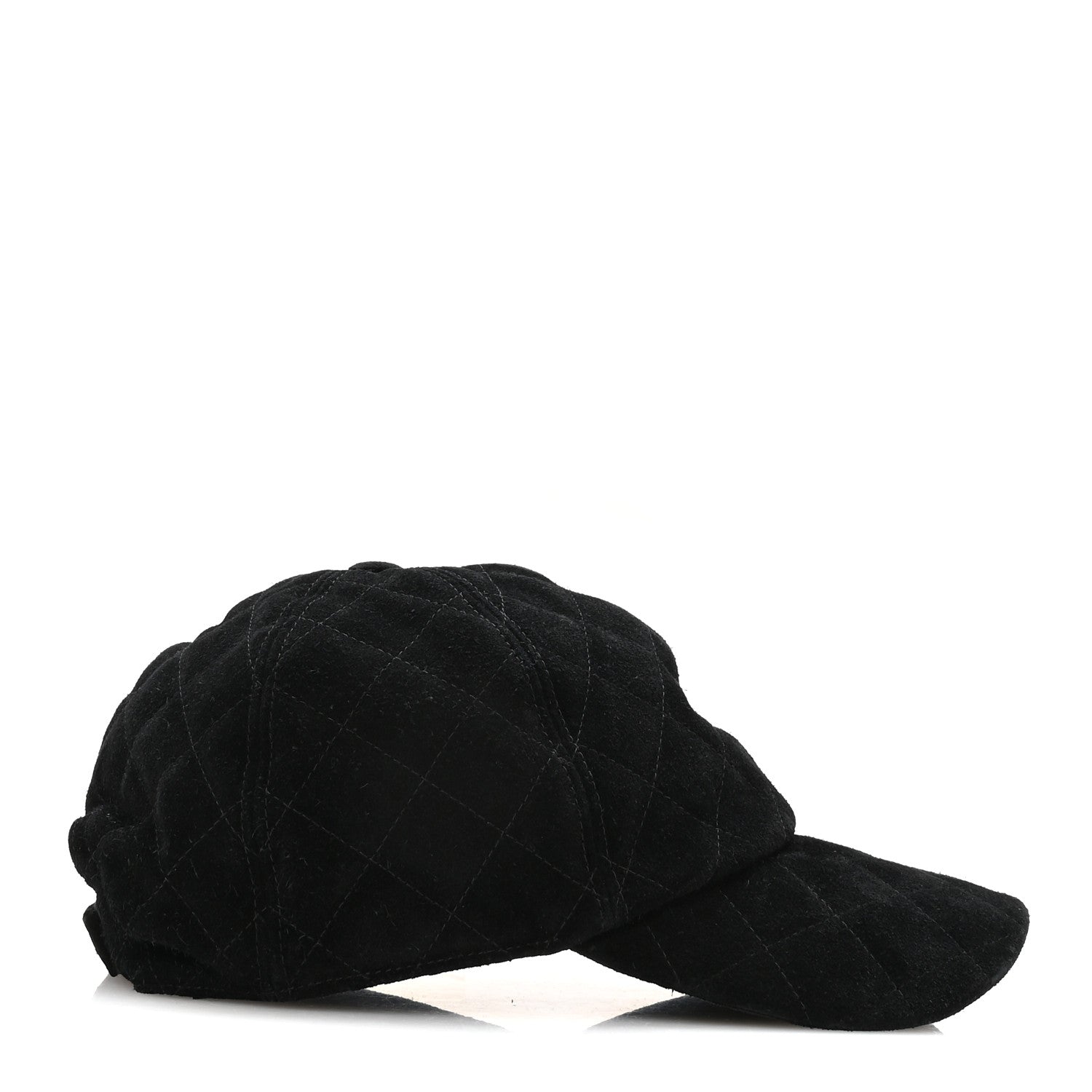 Chanel Suede Goatskin CC Cap Hat Black 5 of 8