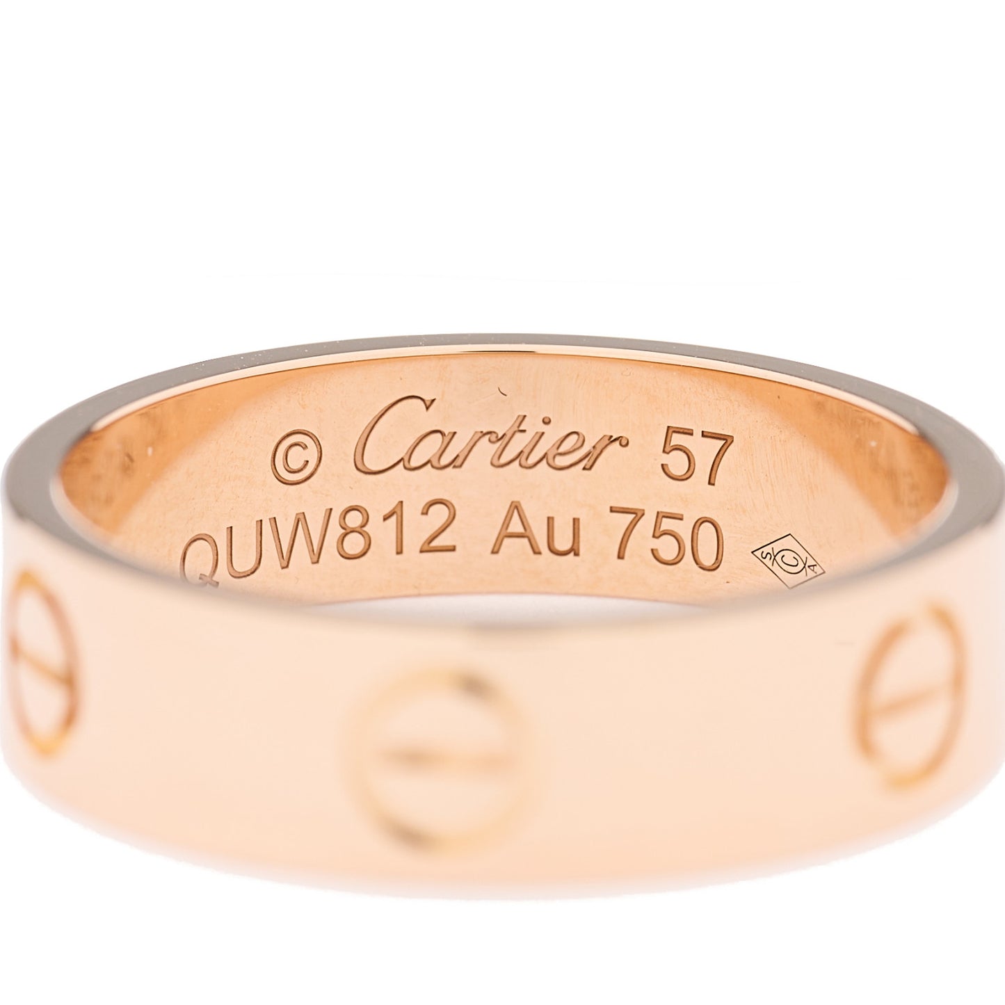 18K Pink Gold 5.5mm LOVE Ring 57 8