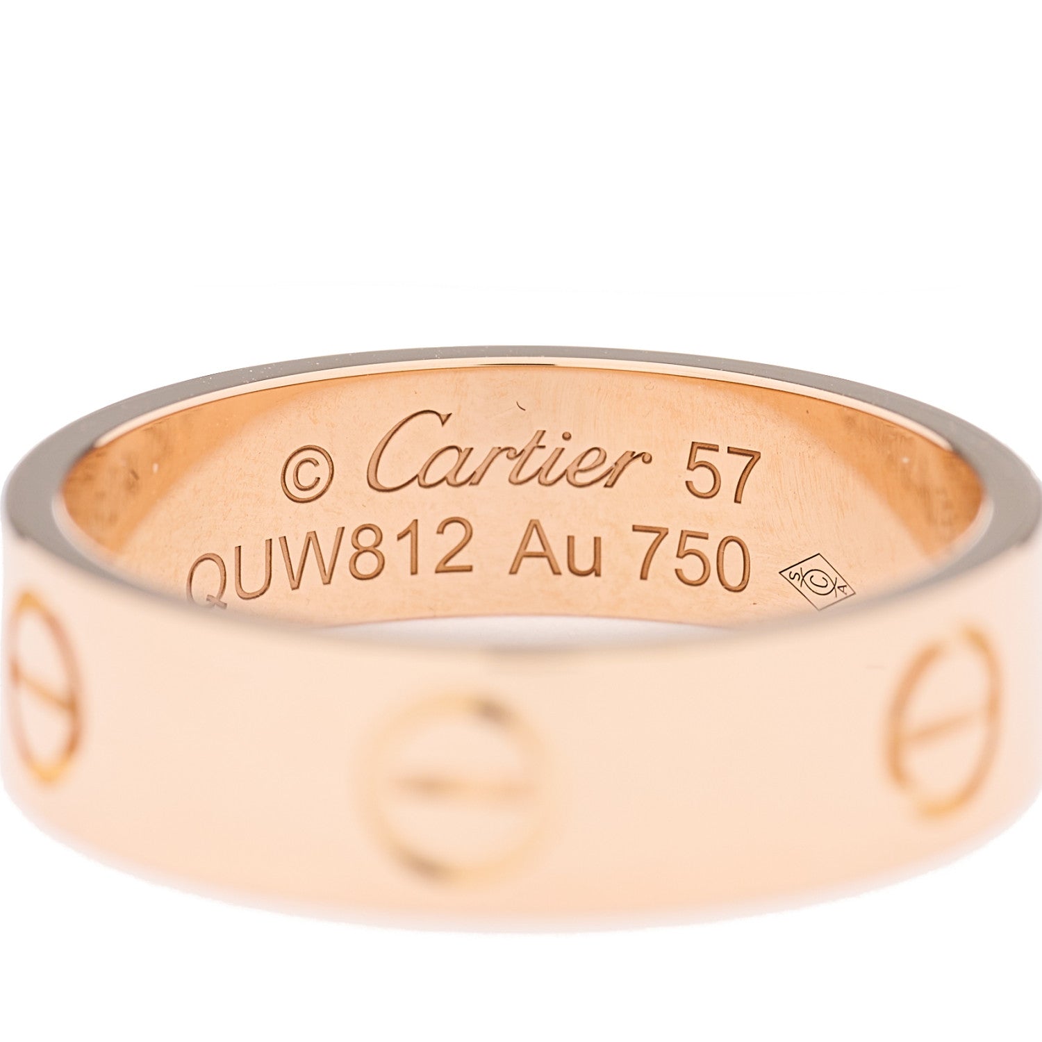 Cartier 18K Pink Gold 5.5mm LOVE Ring 57 8 4 of 5