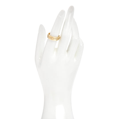 Tiffany 18K Yellow Gold Diamond Wide T Two Ring 54 7 2 of 4
