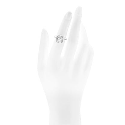 Tiffany Platinum Diamond 1.10ct Soleste Cushion Cut Double Halo Engagement Ring 49 5 2 of 7